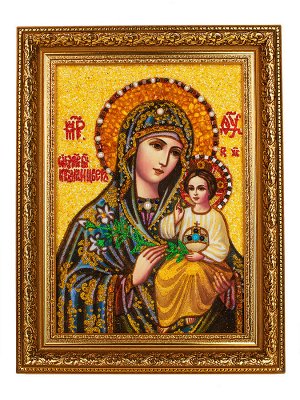 Янтарная икона Божией Матери «Неувядаемый цвет»