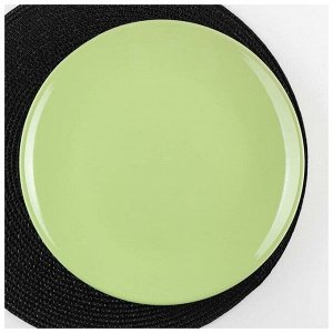 Тарелка Доляна «Пастель» d=27 см. цвет зелёный