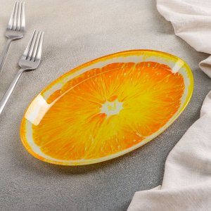 Тарелка десертная Доляна "Сочный апельсин"