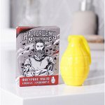 Фигурное мыло ручной работы в форме гранаты &quot;Настоящему мужчине&quot;, 50 г, 2D, аромат грейпфрут
