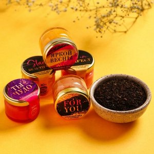 Набор «8 Марта»: крем-мёд 5 шт. х 30 г., чай лесные ягоды 50 г.