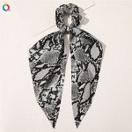 Резинка для волос, с лентами, принт &quot;Змеиный&quot;