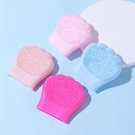 Силиконовая массажная щетка для умывания, принт &quot;Кошачья лапка&quot;
