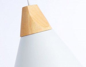 Подвесной светильник в стиле лофт TR8195 WH/LW белый/светлое дерево E27 max 40W D230*935