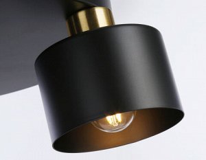 Подвесной светильник в стиле лофт TR8121/3 BK/BS черный/латунь E27*3 max 40W D370*265