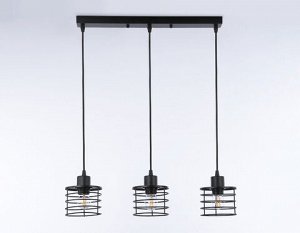 Подвесной светильник в стиле лофт TR8075/3 BK черный E27*3 max 40W 582*120*1040