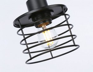 Подвесной светильник в стиле лофт TR8075/3 BK черный E27*3 max 40W 582*120*1040