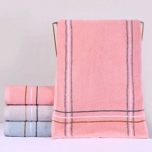 Хлопковое полотенце, цвет розовый, 35*70 см