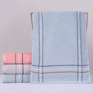 Хлопковое полотенце, цвет голубой, 35*70 см
