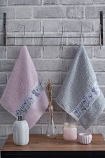 Набор Полотенец Arya 30x50 2 Пр. Magenta Пурпурный.