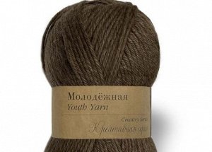 Пряжа пехорка молодежная №517 коричневый меланж