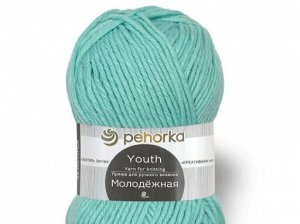Пряжа пехорка молодежная №411 мята