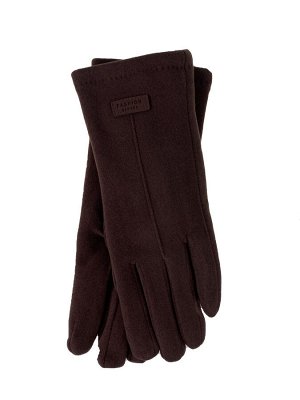 Утепленные велюровые женские перчатки , цвет шоколад
