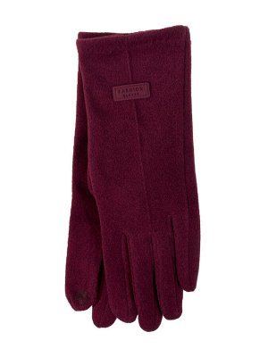 Велюровые женские перчатки, цвет бордовый