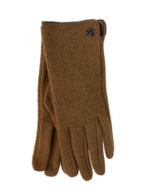 Элегантные демисезонные перчатки, цвет коричневый