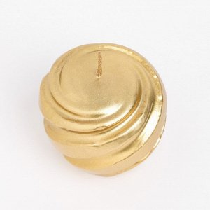 Свеча фигурная "Шар спиральный", 5,5х5,5 см, золото