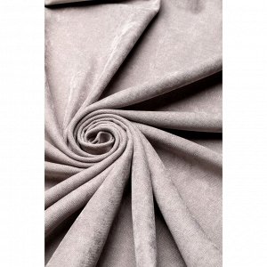 Портьера «Арона», размер 200х270 см, велюр, цвет бетон
