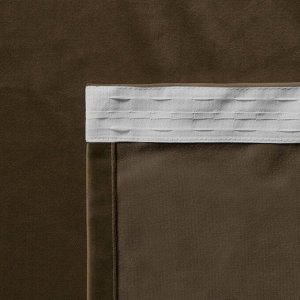Комплект штор «Бархат», размер 2х145х270 см, цвет коричневый