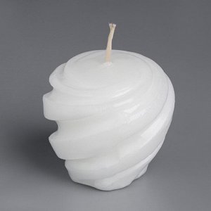 Свеча фигурная "Шар спиральный", 5,5х5,5 см, белая