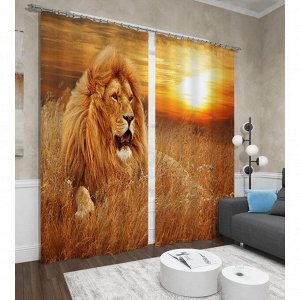 Фотошторы «Король лев», размер 145x260 см, 2 шт, блэкаут