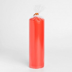 Свеча-цилиндр, 6х19 см, 425 г, 25 ч, красный