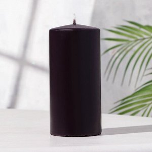 Свеча-цилиндр, 15х7 см, коричневый