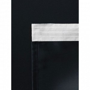 Комплект штор «Блэквуд», размер 2х140х270 см, цвет черный