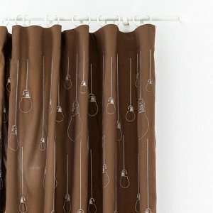 Комплект штор «Лэмпс», размер 2х145х270 см, цвет коричневый