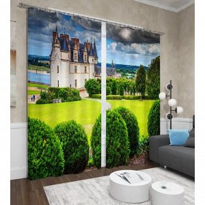 Фотошторы «Замок во Франции», размер 145x260 см, 2 шт, блэкаут