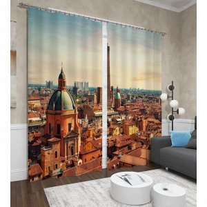 Фотошторы «Панорама Болоньи», размер145x260 см, 2 шт, блэкаут