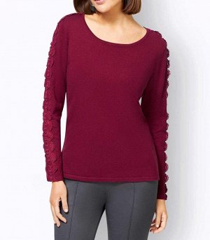 Пуловер, темно-красный
