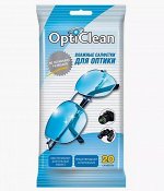 Салфетки влажные для оптики OptiClean №20