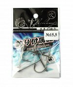 Крючок JpFishing Beak №15,5 (5шт, ушко, silver)