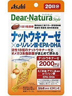 Asahi Dear-Natura Наттокиназа, альфа-линоленовая кислота, DHA и EPA