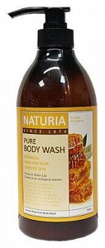 EVAS   ( NATURIA)  Гель для душа МЕД/ЛИЛИЯ  PURE BODY WASH (Honey &amp; White Lily)