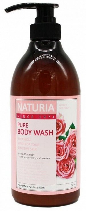 EVAS   ( NATURIA) Гель для душа РОЗА/РОЗМАРИН  PURE BODY WASH (Rose & Rosemary)