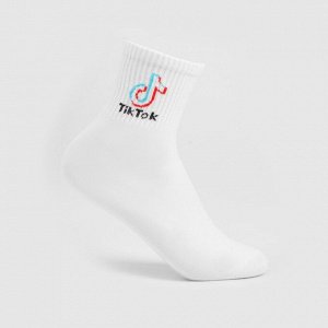 Носки детские TikTok, цвет белый, размер 24 (12-14 лет)