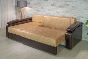 Угловой диван Дуэт(пружина)+3 подушки