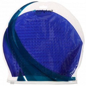 Шапочка для плавания массажная ONLYTOP Swim, для длинных волос, силиконовая, обхват 54-60 см, цвета микс