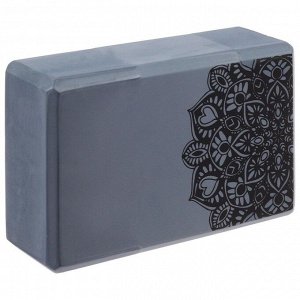 Блок для йоги Sangh, 23x15x8 см, цвет серый