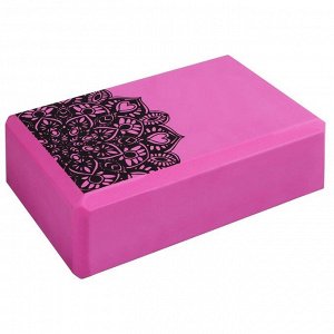 Блок для йоги Sangh, 23x15x8 см, цвет розовый