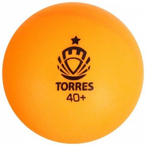 Мяч для настольного тенниса TORRES Training, 1 звезда, 40 мм, 6 шт., цвет оранжевый