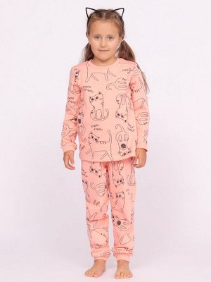 Пижама для девочки Сherubino CSKG 50089-28 Коралловый