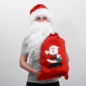 Карнавальный набор «Деда Мороза»: парик, борода, мешок, колпак