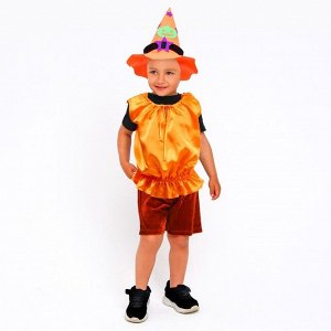 Карнавальный костюм Тыква,жилет,шляпа оранжевая,рост 116-134