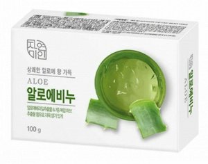 Освежающее туалетное мыло с экстрактом Алоэ вера "Fresh Aloe Soap" (кусок 100 г)