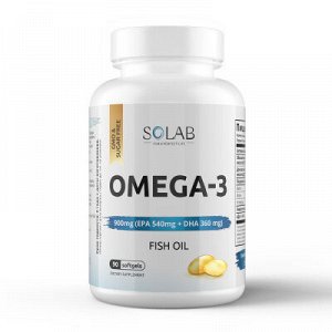 SOLAB / БАД / Omega-3, Омега-3, 90 капусул