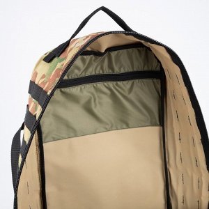 Рюкзак туристический, 40 л, отдел на молнии, 3 наружных кармана, цвет камуфляж/бежевый