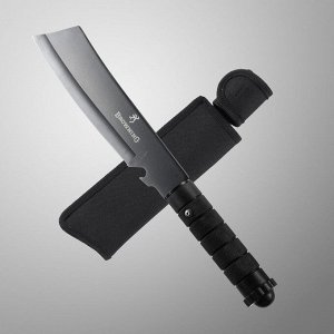 Нож-топорик "Рубеж" 25,5см, с открывалкой, клинок 135мм/3мм, черный