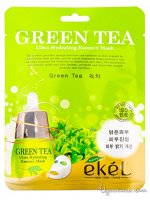 Маска тканевая для лица Ekēl UH Essence Mask Green Tea с экстрактом зеленого чая, пакет 25мл